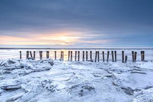 Een bevroren Waddenzee van P Kuipers