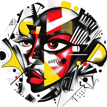 Modern abstract gezicht