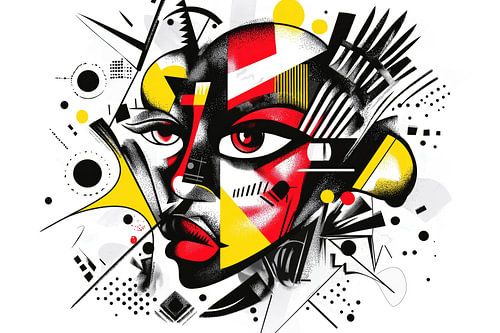 Modern abstract gezicht