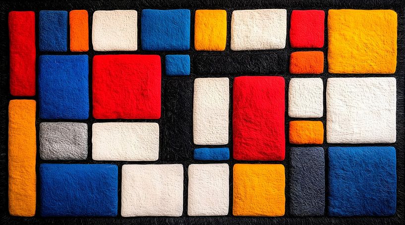 Mondriaan made of wool van Harry Hadders Design