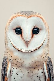 Barn owl portrait by Poster Art Shop