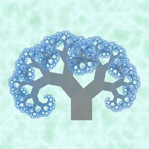 Pythagoras Tree, Blue