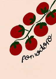 Pomodoro Tomate Italienisches Essen Poster von Dirkie Nell