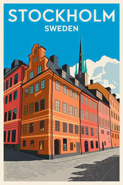 Stockholm, Sweden by Poster Art Shop