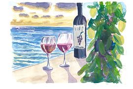 Romantic evening with wine for 2 with sea view by Markus Bleichner