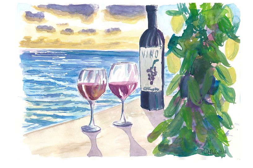 Romantischer Abend mit Wein für 2 mit Meerblick von Markus Bleichner
