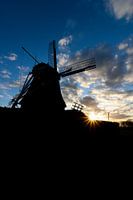 Mill at sunset