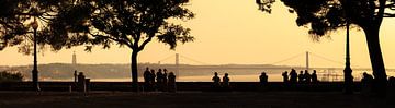 Lissabon Silhouette Panorama von Dennis van de Water