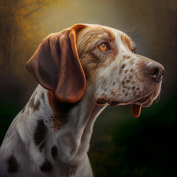 Portrait d'un chien de chasse Illustration 05 par Animaflora PicsStock
