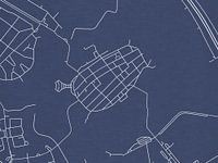 Map of Naarden in Royal Blue