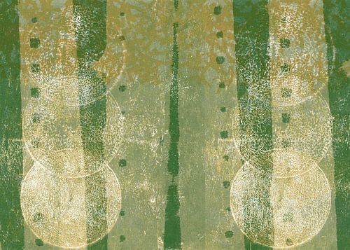 Moderne abstracte kunst. Vormen in groen.