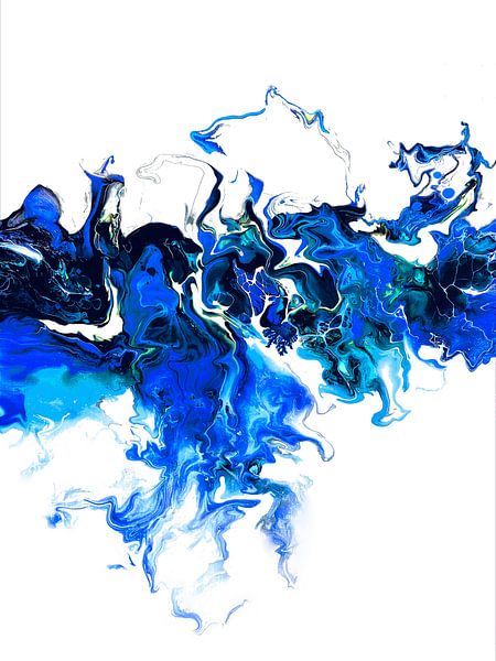 Bleu coloré blanc vague par Alyson Storms