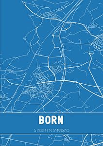 Blauwdruk | Landkaart | Born (Limburg) van Rezona