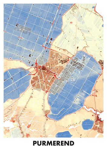 Carte altimétrique Purmerend