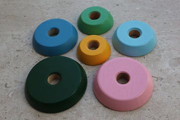 Toy discs around each other