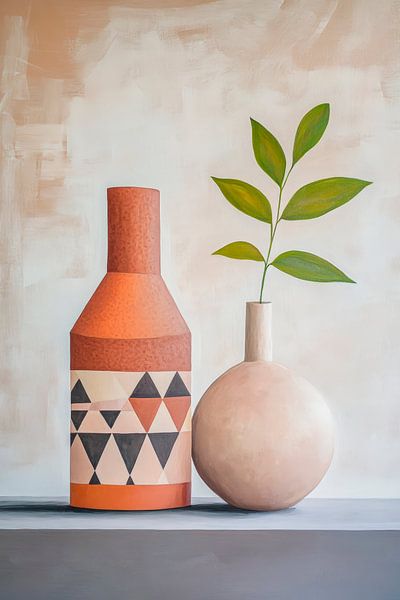Artistic vases with plants - Modern design by Poster Art Shop