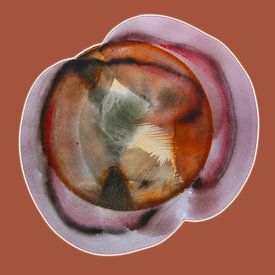 Burnt Sienna Aqua Mineral 998 • Radiant Earth Art Mural Abstrait sur Saskia Mensink PRINTS