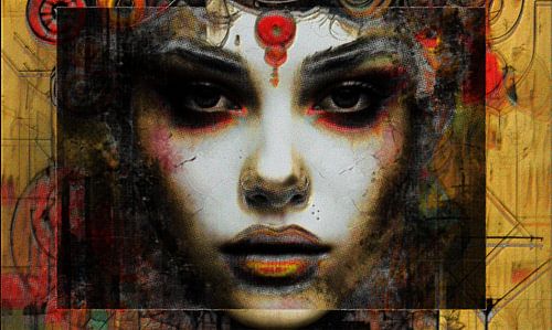 ZAREYA „Dark Ritual“ – abstraktes Wandbild