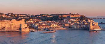 First sun light in the morning in Collioure, France