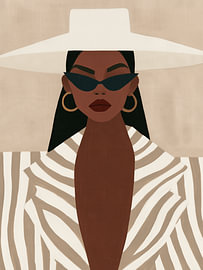Frau im Boho-Chic-Stil von Art in color