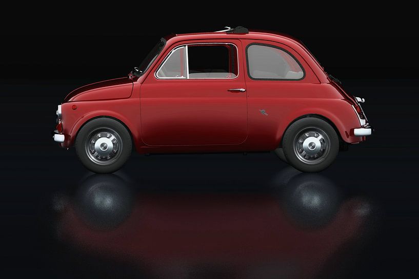 Fiat Abarth 595 1968 Lateral View by Jan Keteleer (JanKé): A Journey Beyond the Canvas