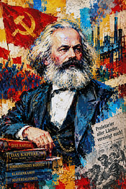 Schilderij van Karl Marx – Duitse filosoof en politiek denker