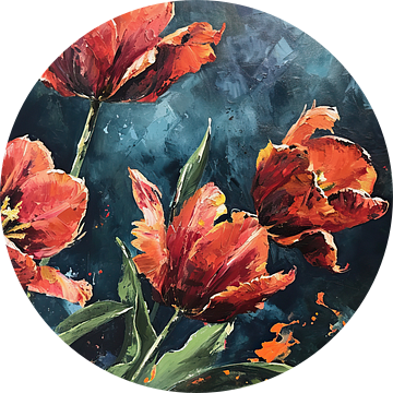 Tulpen Kunstwerk | Tulpen van Blikvanger Schilderijen