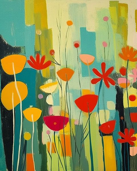 Colourful flowers "Flower power" by Studio Allee