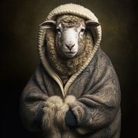 Warm sheep portrait
