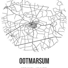 Ootmarsum (Overijssel) | Landkaart | Zwart-wit van Rezona