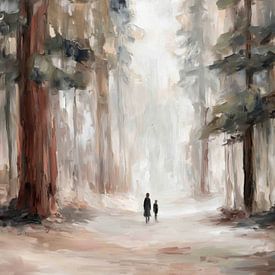 Wanderer in der Veluwe von Lauren Wilde