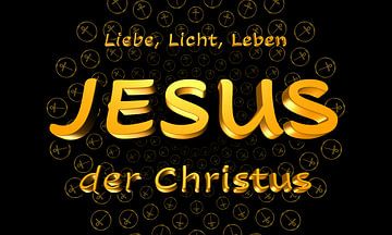 JEZUS de Christus - Liefde, Licht, Leven - ZWART van SHANA-Lichtpionier