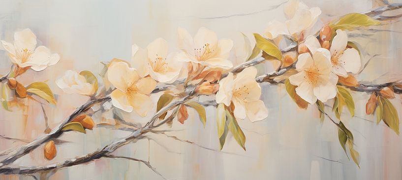 Witte Bloemen | Tak met Witte Bloemen van Bloemen Studio