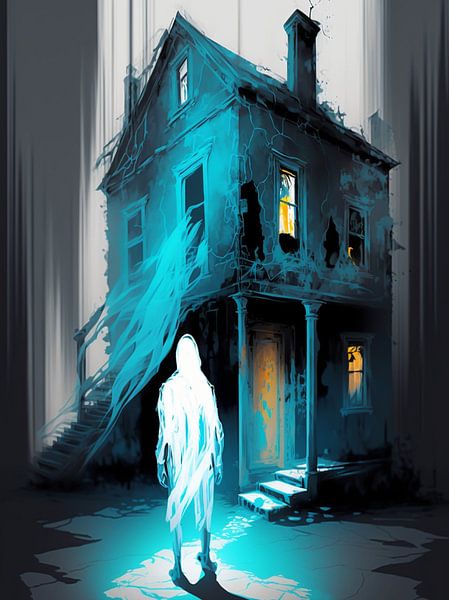 Halloween haunted house ghost spooky mystery by gm_designs