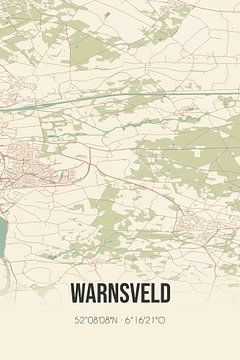 Vintage landkaart van Warnsveld (Gelderland) van Rezona