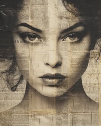 Digital art: mixed media portret