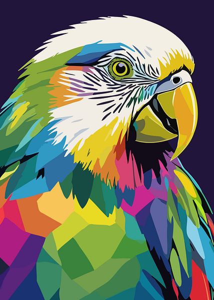 Wellensittich-Sittich Pop Art Stil von MIROKKU