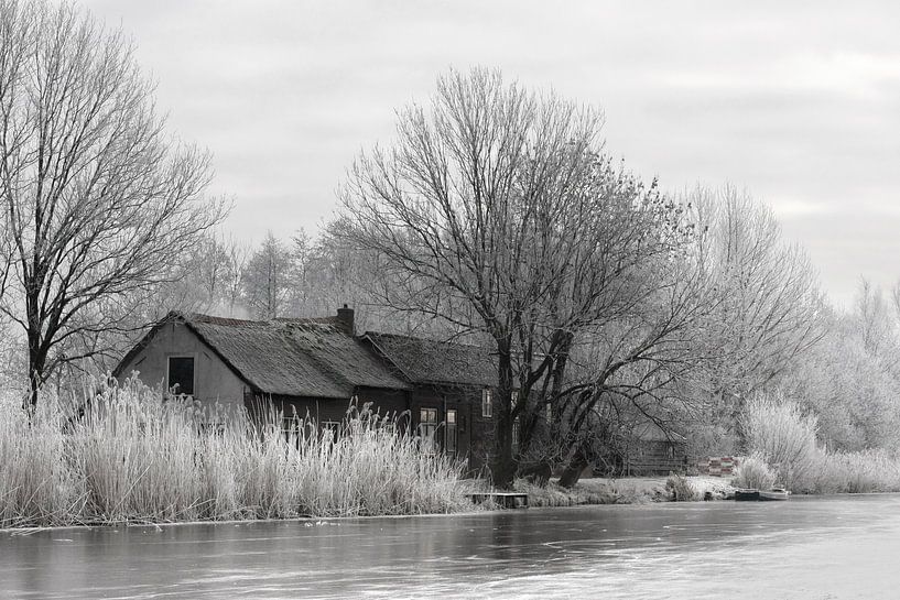 Winter tafereel langs de boezem in Groot Ammers par Jesse de Boom