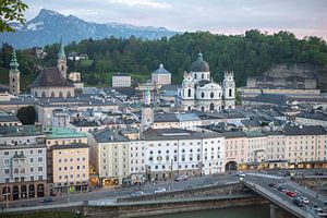 Salzburg - Blick auf die Altstadt bei Sonnenuntergang