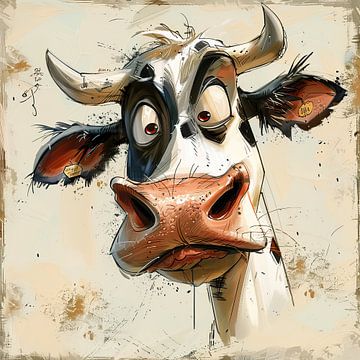 Humorous Cow | Moo-d Elevator by Blikvanger Schilderijen