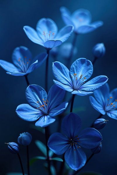 Close-up Photograph of Blue Flowers by Markus Gann