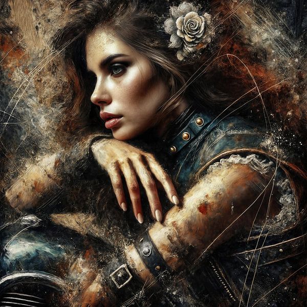 Steampunk Biker Lady par Silvio Schoisswohl