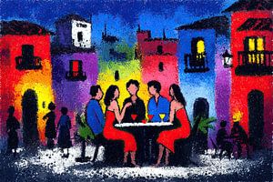 Restaurant Scène | Friends Over Drinks and Sunshine