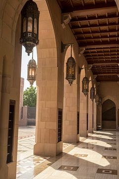 Sultan Qaboos Grand Mosque Arcade by Lisette van Leeuwen