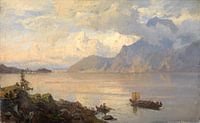 Traunsee, Hans Frederik Gude by Masterful Masters thumbnail
