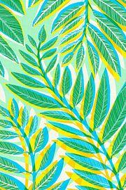 Jungle Vines - green by Kristian Gallagher by The Artcircle