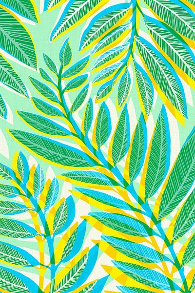 Jungle Vines - grün von Kristian Gallagher by The Artcircle