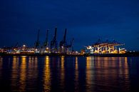 Containerhafen Hamburg zur blauen Stunde von Ruth Klapproth Miniaturansicht