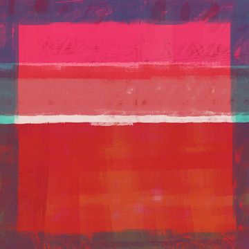 Modern abstract in roze, oranje en violet. Geïnspireerd door Rothko