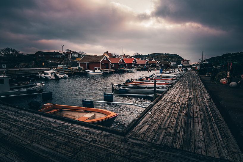 Kleiner Fischerhafen in Schweden von Fotos by Jan Wehnert